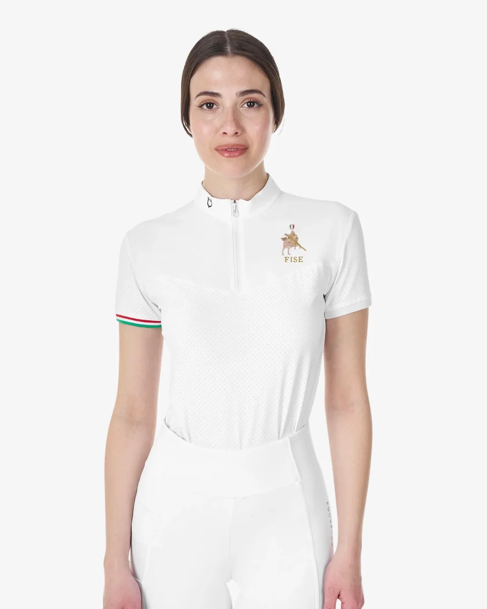POLO DONNA DA CONCORSO ELASTICIZZATA CON ZIP - immagine 2