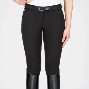 BOSTON – PANTALONE DONNA NERO CON TOPPA AL GINOCCHIO