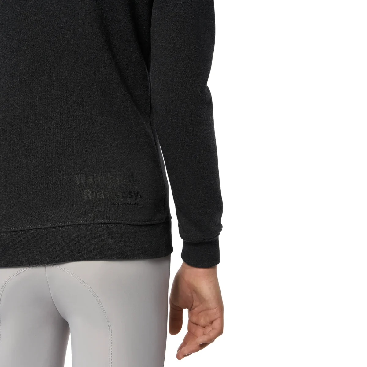 FELPA DI COTONE CON ZIP E CAPPUCCIO - immagine 3