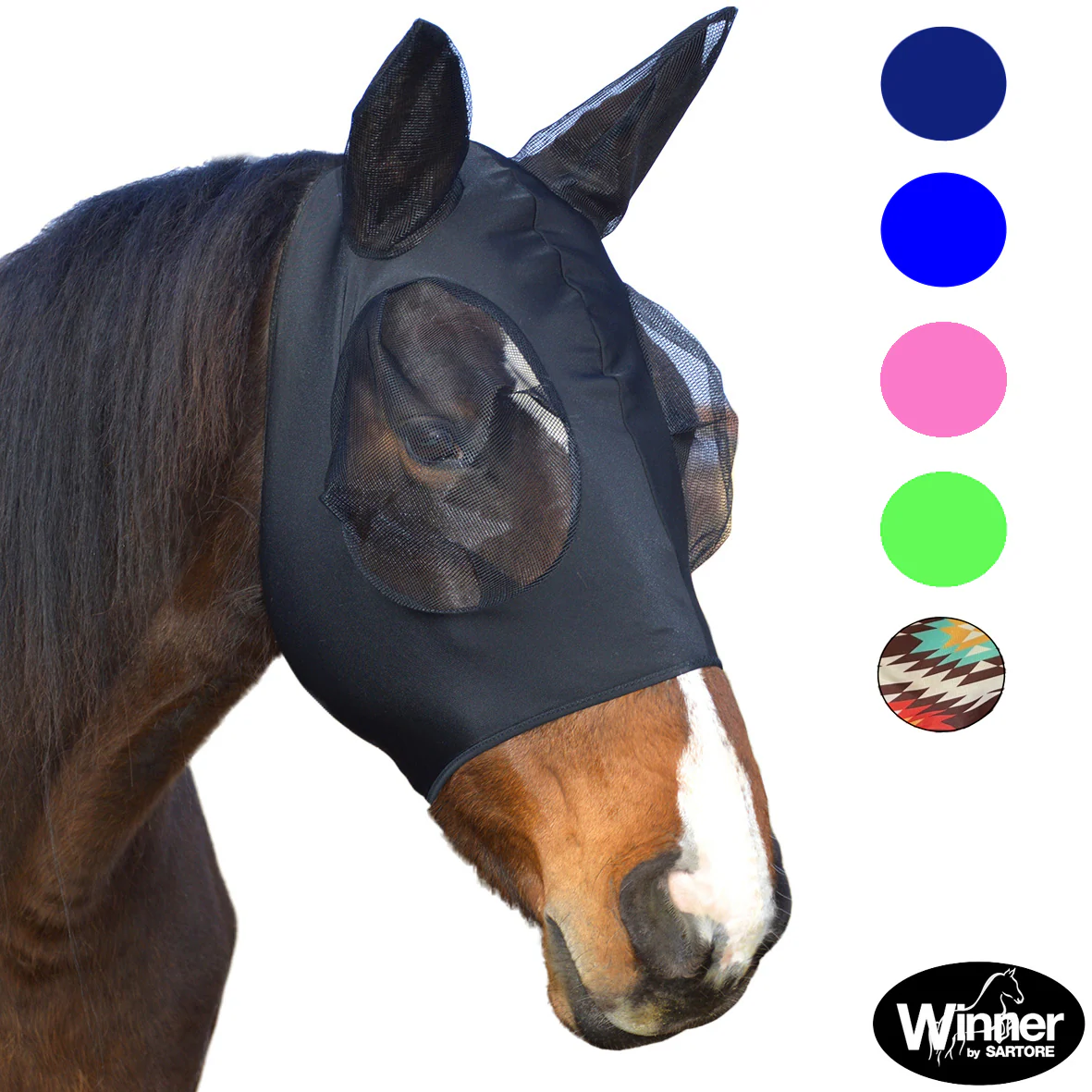 MASCHERA ANTIMOSCHE IN LYCRA CON COPRIORECCHIE IN RETE - immagine 2